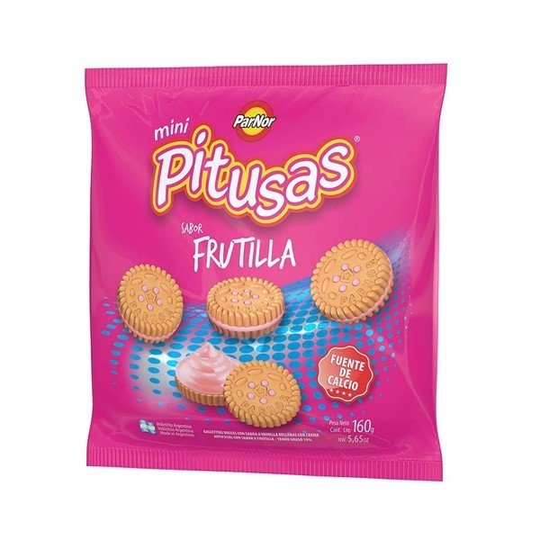 Galletas Pitusas Mini Frutilla X 160 Gr