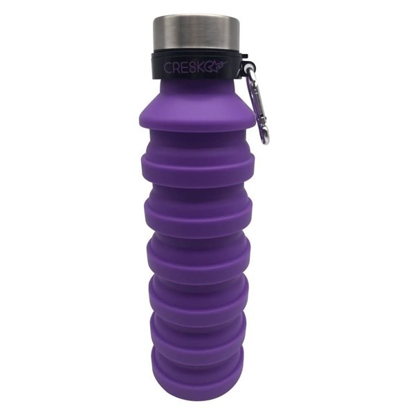 Botella de Silicona Cresko Plegable Violeta x 500 ml alt