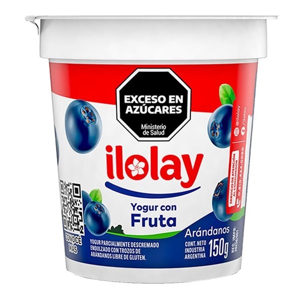Yogur Ilolay Con Fruta Sabor Arándanos 150 g #1