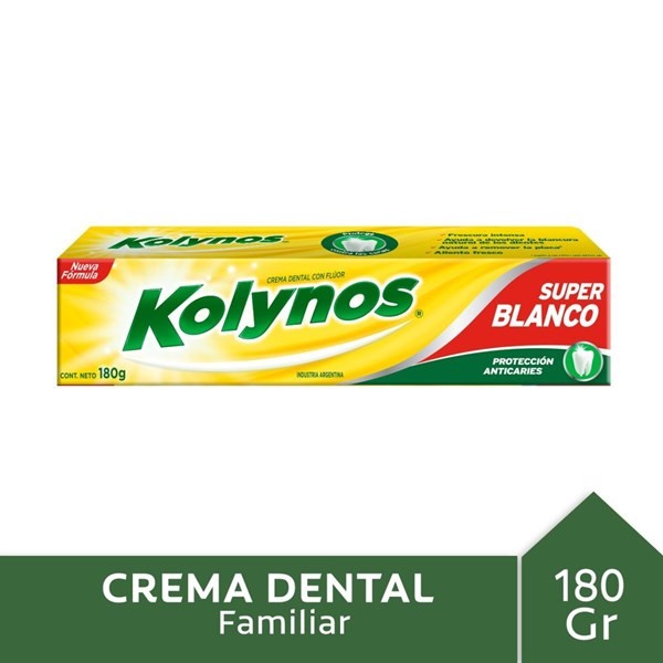 Kolynos Pasta Dental Super Blanco Con Calcio 180 gr #1