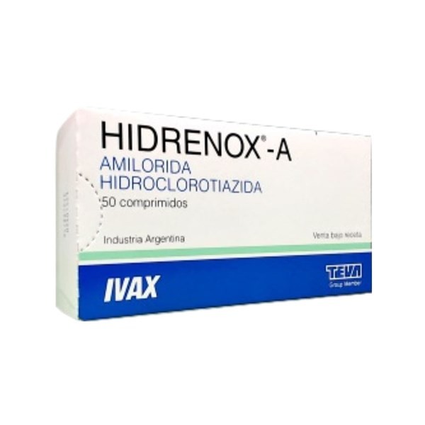 Teva Hidrenox a Hidroclorotiazida + Amilorida x 50 Comp