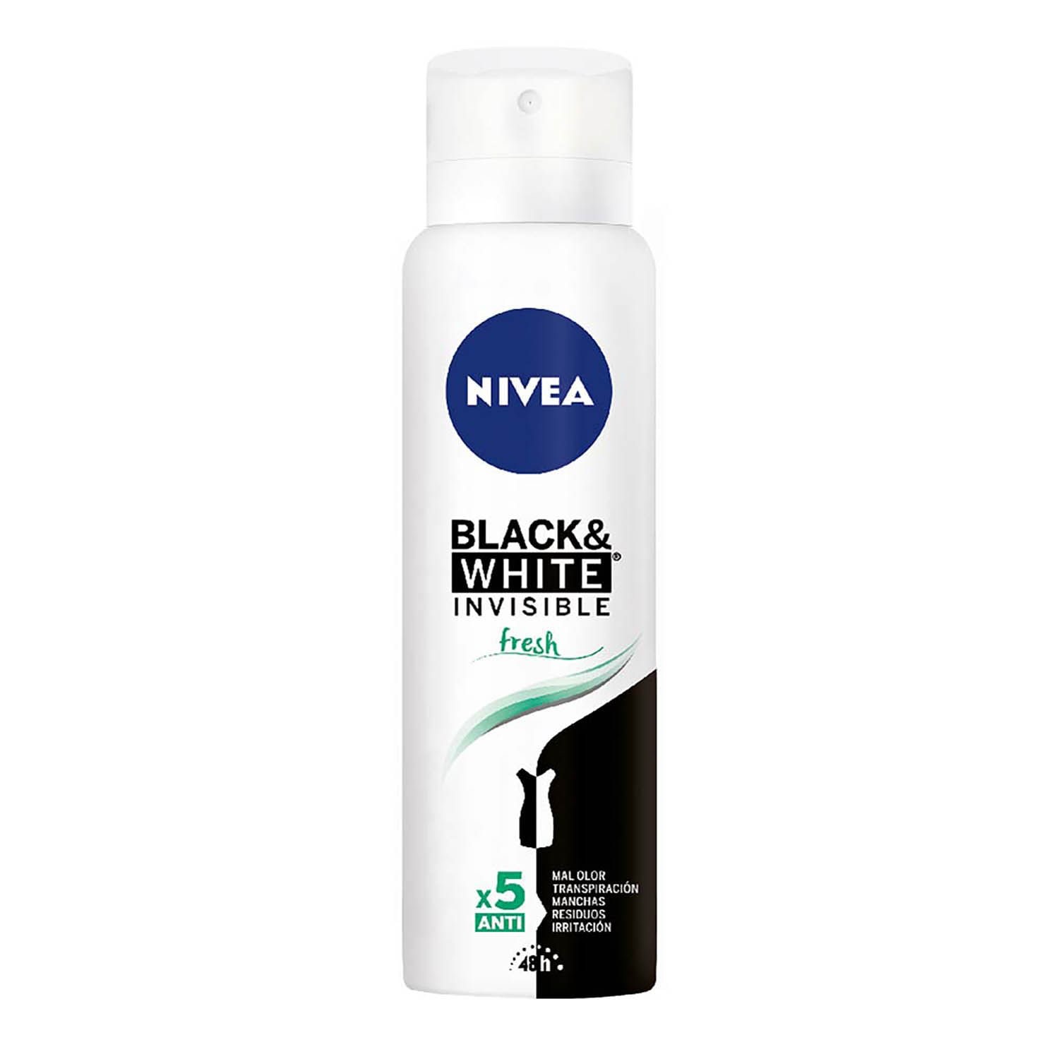 Nivea Antitranspirante Femenino black & White Invisible Fresh Spray 150