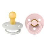 Bibs Chupete Tetina Redonda Gris & Rosa Talle 1 | 2 Unidades  #2