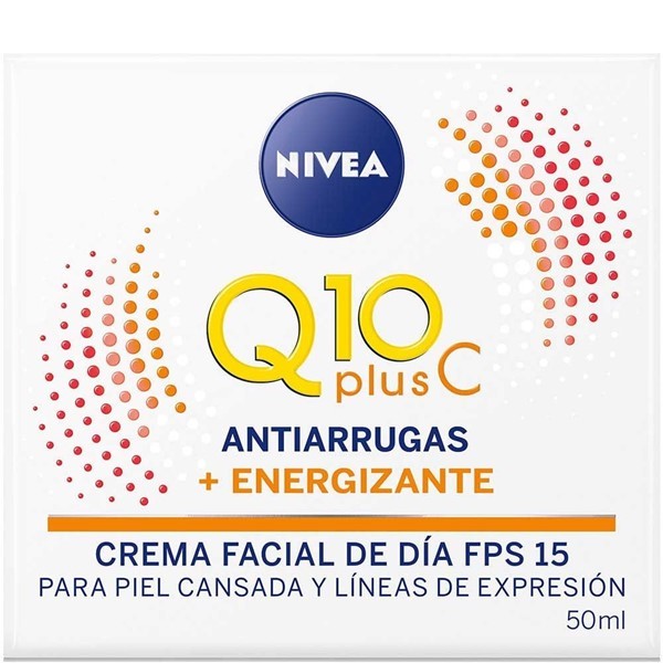 Nivea Crema Facial Antiarrugas  Q10 Energy + Vitamina C Y E Fps 15 50 ml