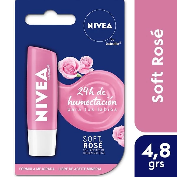 Nivea Protector Labial Soft Rosé 4.8 Gr