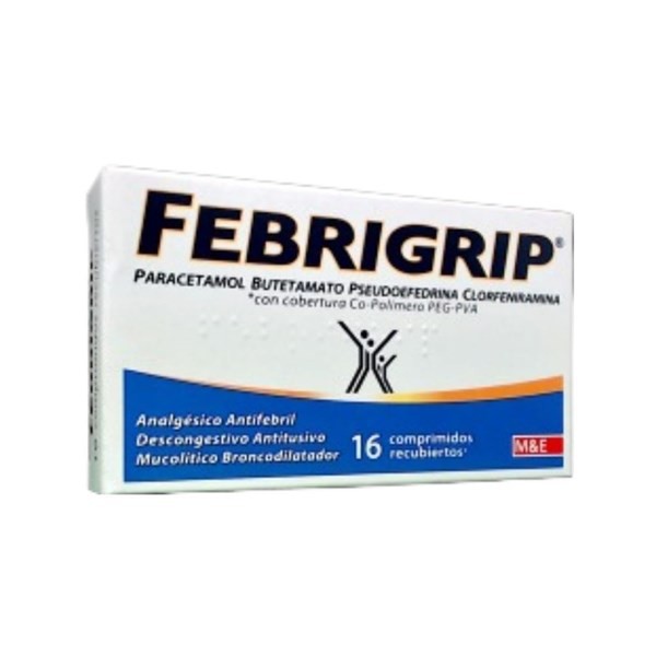 M&E Febrigrip Paracetamol+Asoc x 16 Comp Recubiertos #1