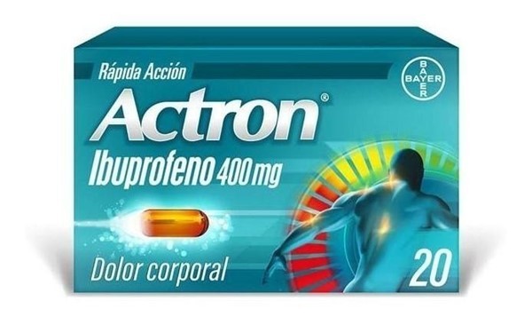 Bayer Actron Ibuprofeno 400 Mg X 20 Capsulas Blandas #1