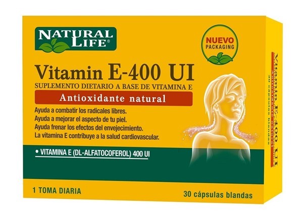 Suplemento Dietario Natural Life Vitamina E- 400 Iu x 30 cápsulas #1