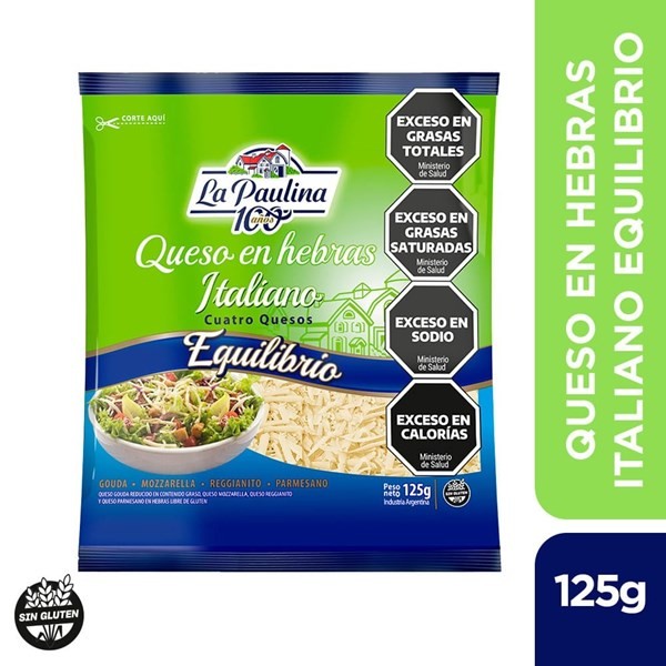 Queso En Hebras La Paulina 4 Quesos Equi X 125 #1