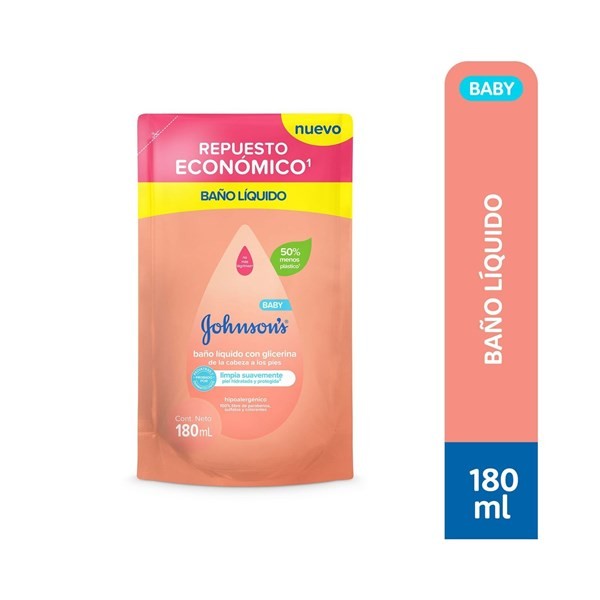 Johnsons Baby Jabon Liquido Refill Glicerina 180 ml