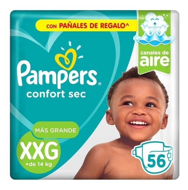 Pampers Pañales Confort Sec Xxg x 56 Unidades #1