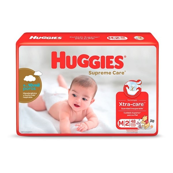 Huggies Pañales Supreme Care m (48 Unidades) alt
