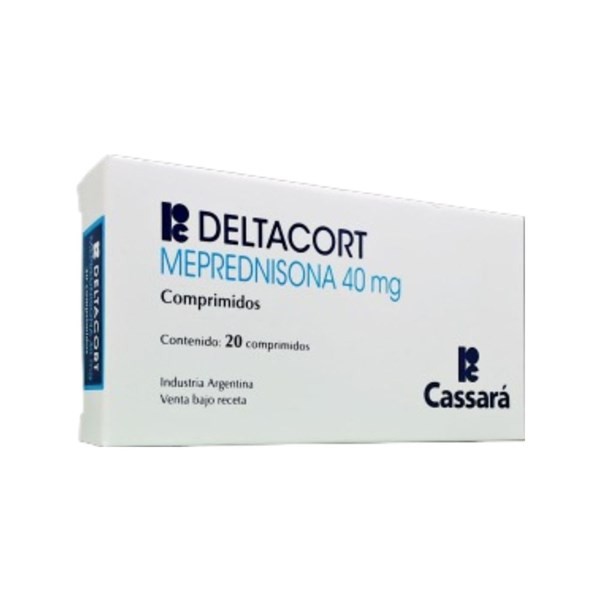 Cassara Deltacort Meprednisona 40 Mg x 20 Comp Tipo de Receta Opcional