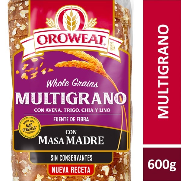 Pan Multicereal Oroweat Masa Madre 600 Grs #1