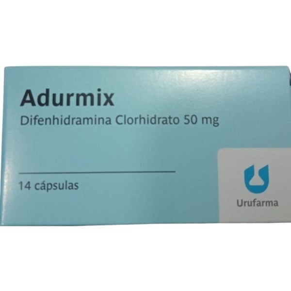 Adurmix 50 mg | 14 capsulas | Difenhidramina #1