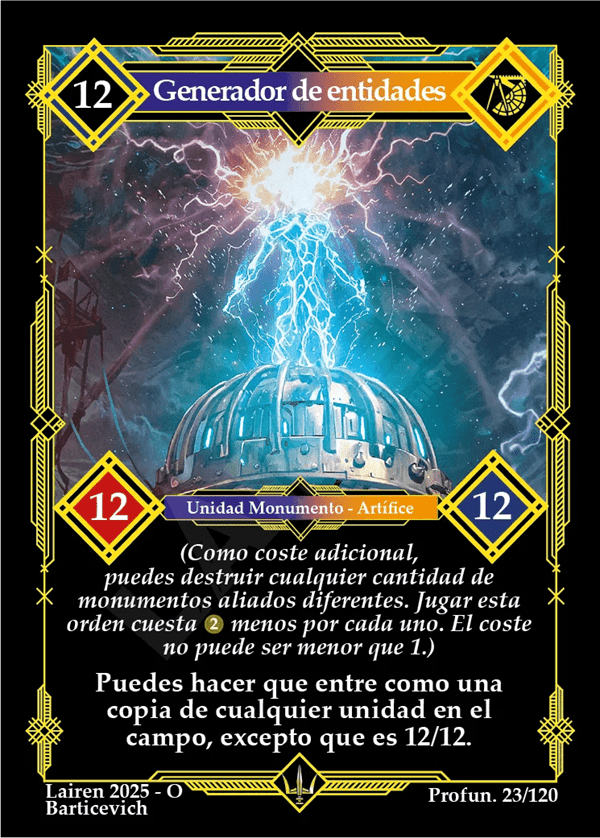 023 Generador De Entidades - Coste 12