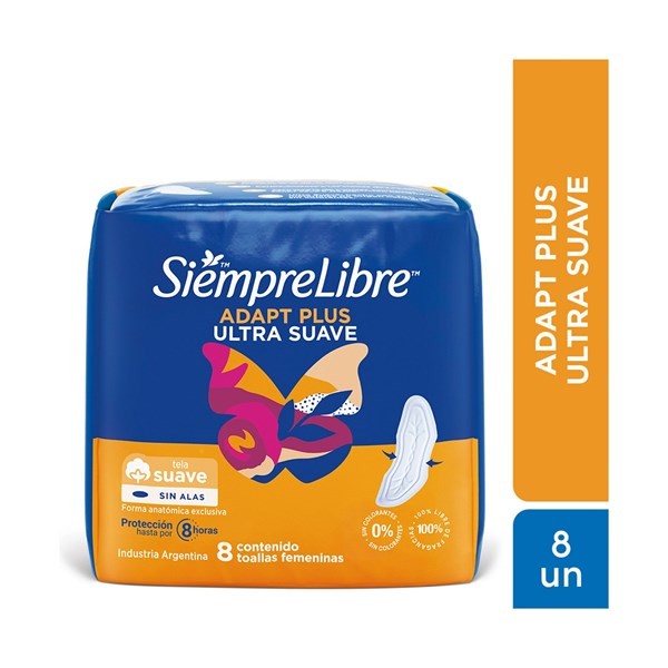 Toalla Femenina Siempre Libre Adapt Plus Suave 8 Uni #1