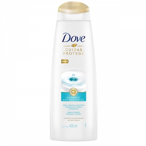 Dove Shampoo Cuida Y Protege Antibacterial 400 ml #1