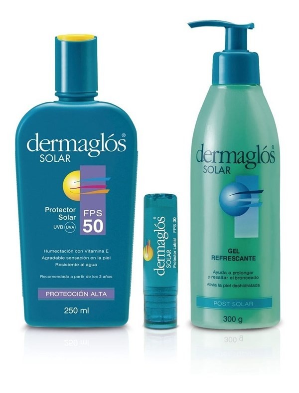 Kit Dermaglós Solar Fps 50 + Labios + Gel Post Solar #1