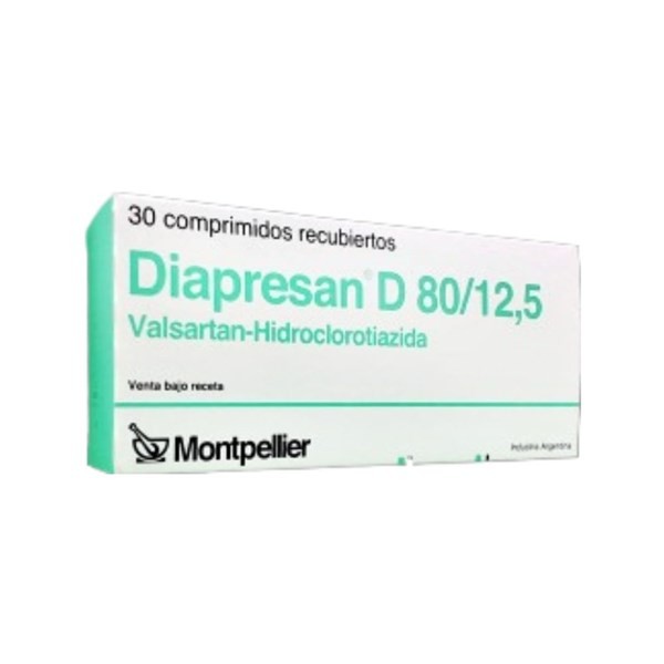Montpellier Diapresan D 80 / 12,5 Mg Valsartán+Hidroclorotiazida x 30 Comp #1