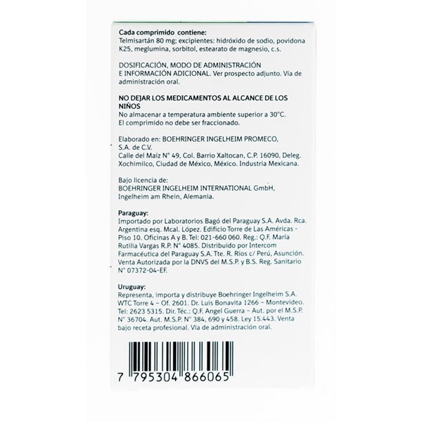 Micardis 80 Mg | 28 Comprimidos | Telmisartán #1