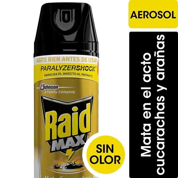 RAID Max Mata Cucarachas y Arañas Aerosol | 360 ml #1