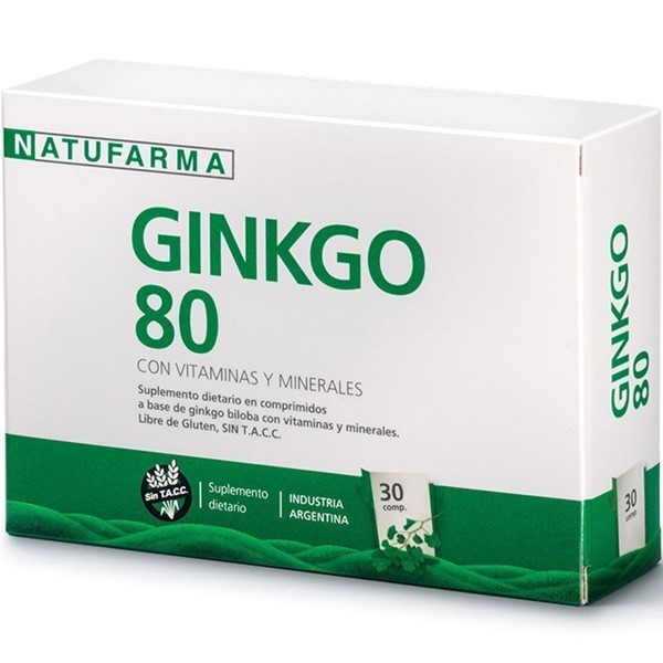 Natufarma Suplemento Dietario Ginkgo 80 miligramos (30 Comprimidos)
