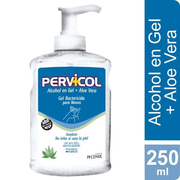 Pervicol Alcohol en Gel Con Aloe Vera 250 ml alt