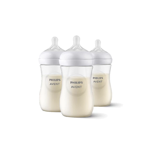 Avent Set Mamadera Natural Response 260 ml x 3 Unid Capacidad 3 Unid