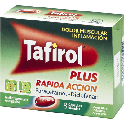 Genomma Tafirol Plus Rapida Accion Caps.bl. X 8 alt