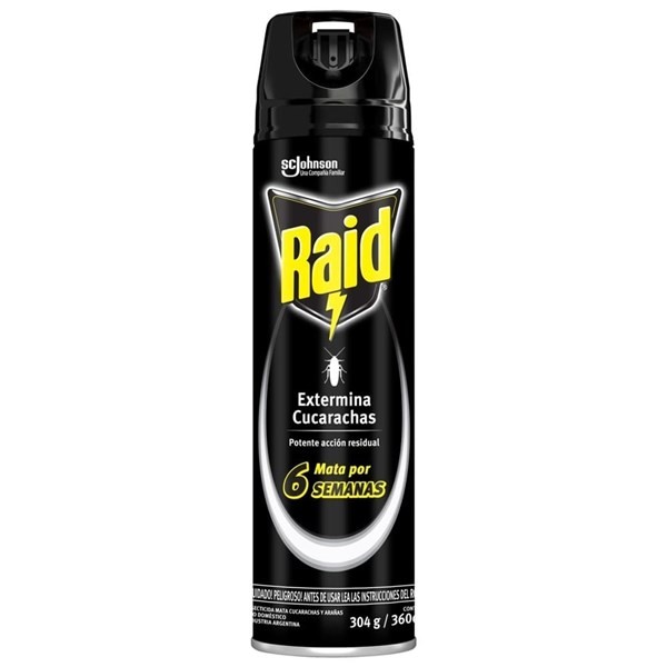Insecticida Raid Exterminador Cucarachas En Aerosol 360 Ml alt