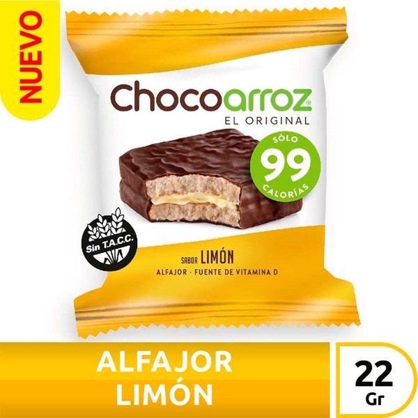 Alfajor Chocoarroz Limón 22g