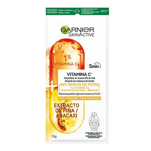 Garnier Ampolla en Mascarilla de Tela Con Vitamina C Y Ananá #1