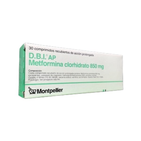 Montpellier Dbi Ap Metformina 850 Mg x 30 Comp Recubirtos #1