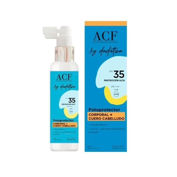 Acf By Dadatina Camuflaje Uv Fotoprotector Corporal + Cuero Cabelludo 120 ml