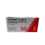 Simultan A 80/5 mg | 30 Comprimidos | valsartán + amlodipina  #1