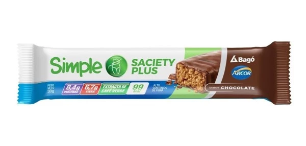Simple Saciety Plus Barras Caja x 16 Unidades