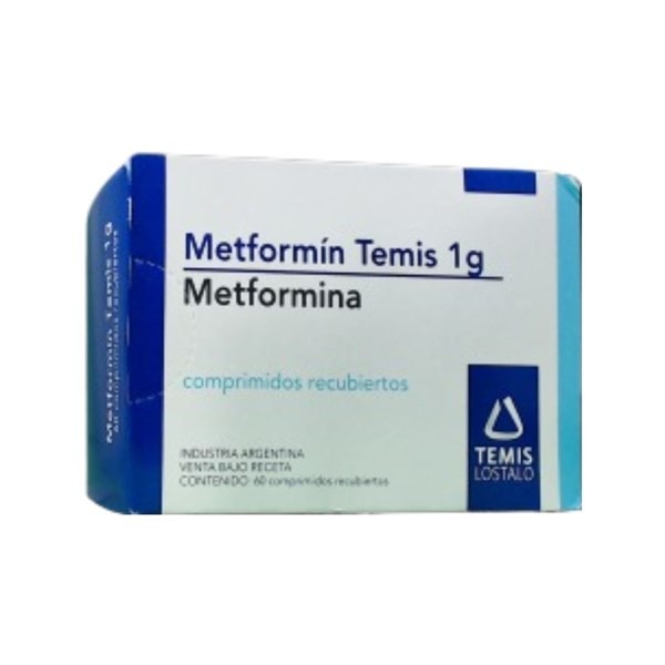 Temis Lostaló Metformin Temis Metformina 1 g x 60 Comp Recubiertos #1