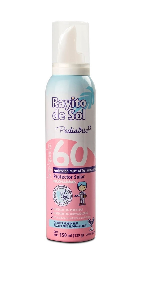Rayito de Sol Protector Solar Mousse Pediatric Fps60 x 150 ml #1