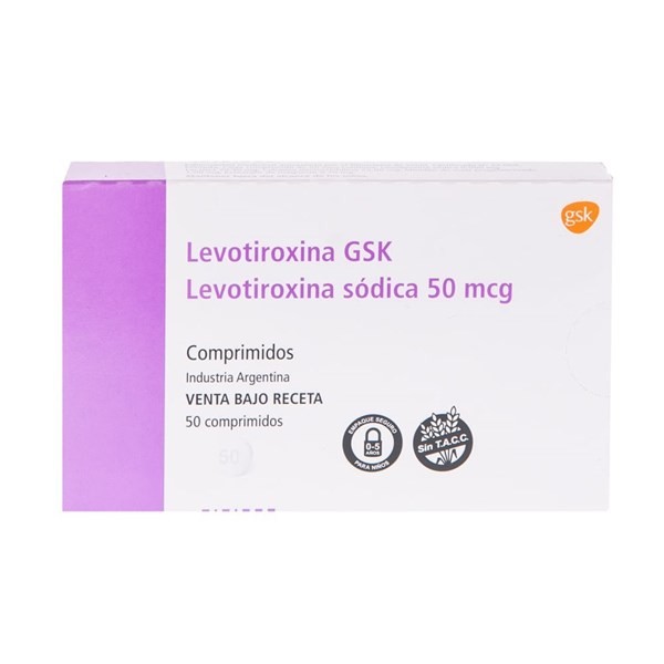 Glaxo Smithkline Levotiroxina Gsk Levotiroxina 50 Mcg x 50 Comp #1