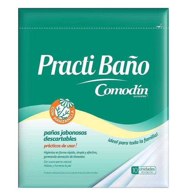 Comodin Paños Jabonosos Descartables con Manzanilla (10 Unidades) #1
