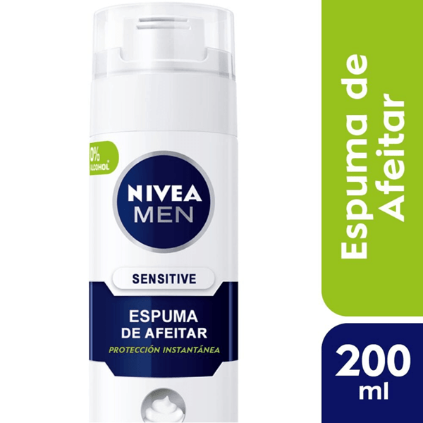 Nivea Espuma de Afeitar  men Sensitive Para Piel Sensible 200 ml