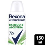 Desodorante Femenino Rexona Bamboo Aloe 72H 150 ml #1