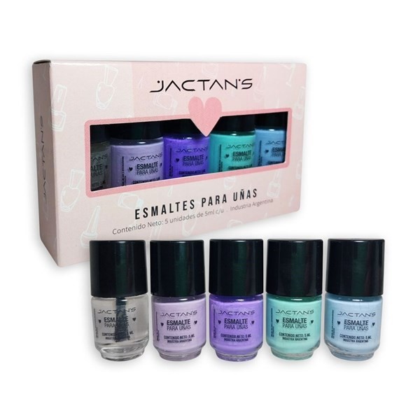 Jactans Set de 5 esmaltes Para Uñas Pastel #1