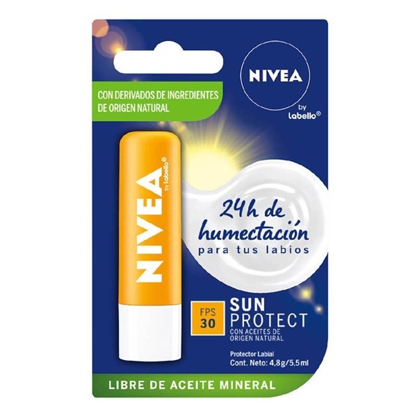 Protector Labial Humectante Nivea Sun Protect Fps 30 Para Todo Tipo de Piel x 4,8 Grs #1