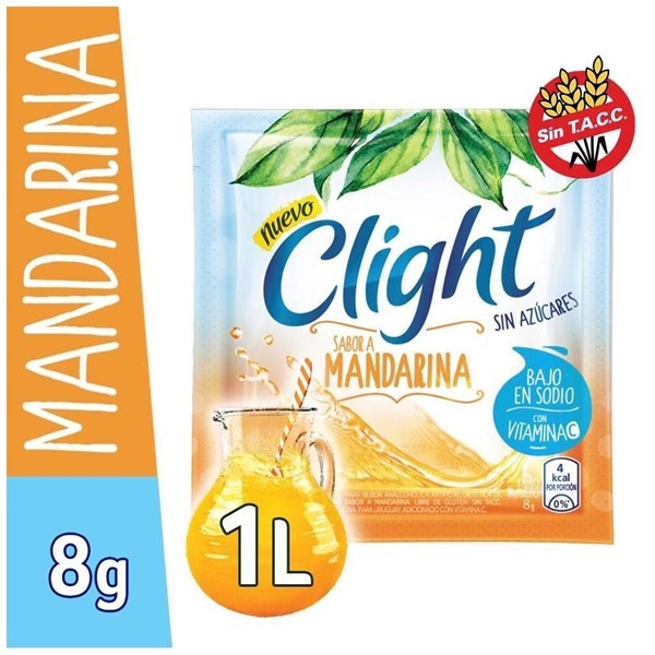 Jugo En Polvo Clight Mandarina 8 Gr