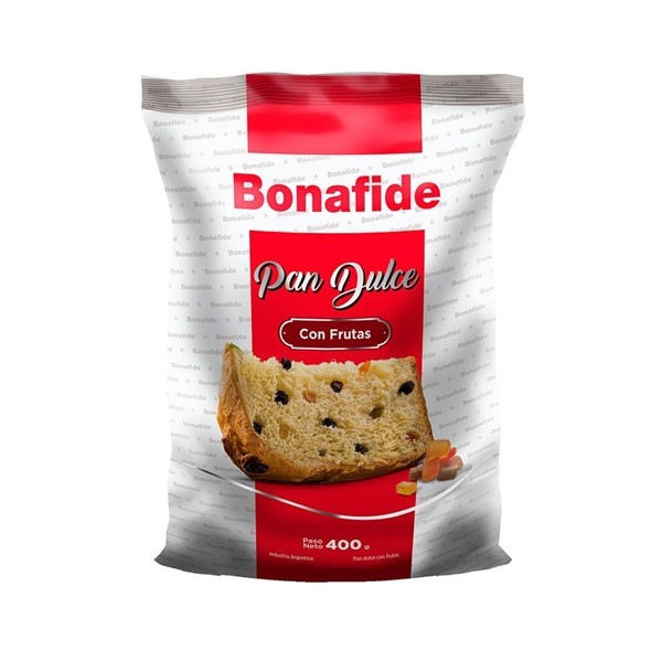 Pan Dulce Bonafide C/Frutas X400gr
