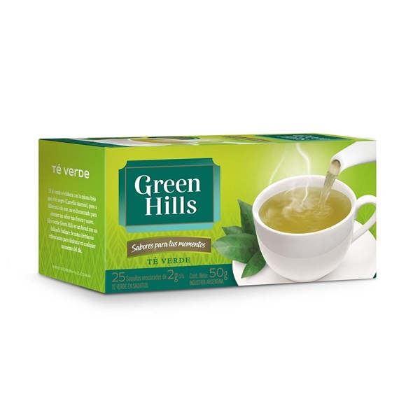 Té Verde Green Hills Saquitos Momentos X 25 Uni #1