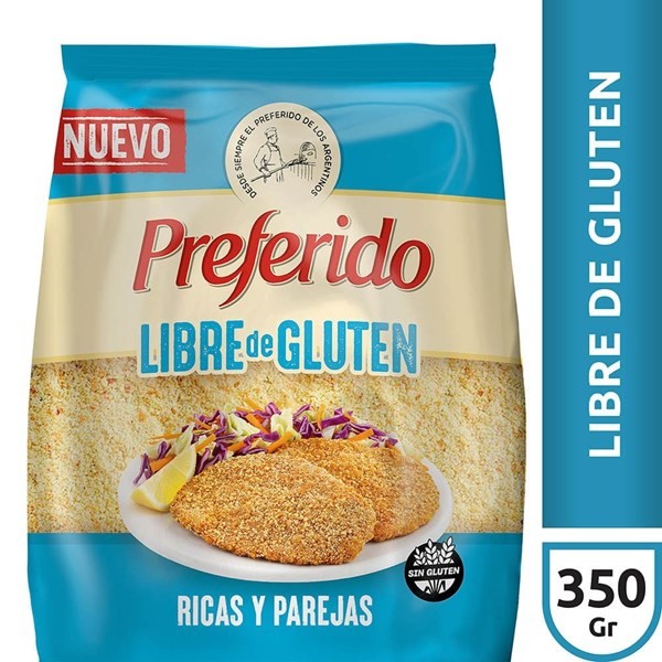 Pan Rallado Libre de Glúten x 350 gr Preferido #1
