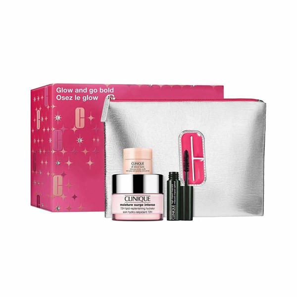 Clinique Glow An Go Bold: Gel Crema hidratante + Gel crema ojos + Máscara de pestaña